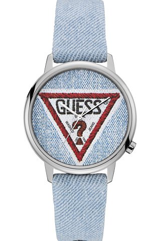 GUESS Light Blue Leather Strap